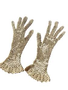 TAN CROCHET GLOVES