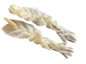 Gloves: LONG YELLOW SHEER GLOVES