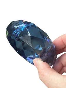 Preloved Bangles: BLUE DIAMOND CUT BANGLE