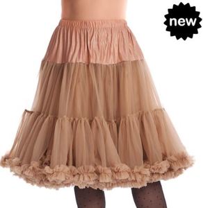 Petticoats: NEW! LIGHT BROWN DOUBLE PETTICOAT