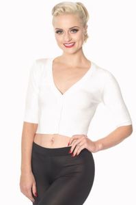 Cardigan Jackets: WHITE CARDIGAN