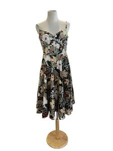 HELL BUNNY NEUTRAL FLORAL DRESS | 14