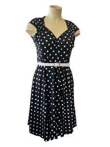 PINUP COUTURE BLACK POLKA DRESS | 2XL
