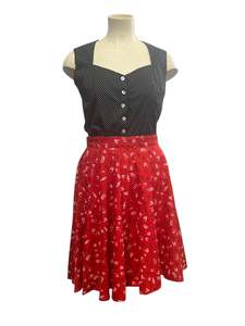 Rewind Skirts: RED MUSIC NOTE SKIRT  | 22