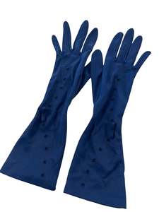 Gloves: NAVY BOW LENGTH GLOVES