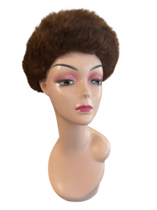 Fake Real Fur Stoles: BROWN FUR HAT