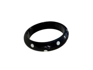 BLACK POLKA DOT BANGLE