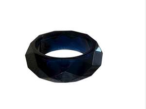 NAVY TRANSLUCENT GEOMETRICAL BANGLE