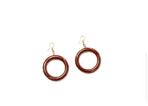TOBACCO DROP HOOP EARRINGS