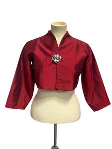 Sale: RED SILK JACKET | 12/14