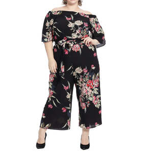 Sz 18: CITY CHIC OFF SHOULDER FLORAL JUMPSUIT | S