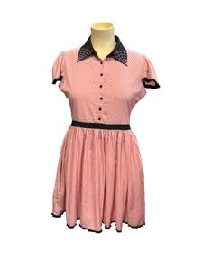 Sz 14: SOURPUSS PINK POLKDOT WEB DRESS | XL