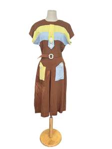 Sz 14: CHOCOLATE BROWN DRESS | 14