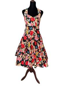 Sz 14: HELLBUNNY PIN UP GIRL WIGGLE DRESS | S