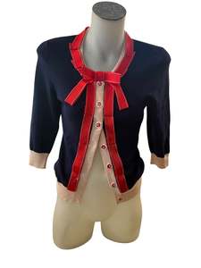Sz 14: ALLANAH HILL NAVY CARDIGAN  | 8