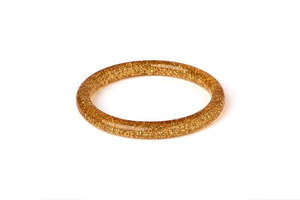 Jewellery 1: PALE GOLD GLITTER NARROW BANGLE