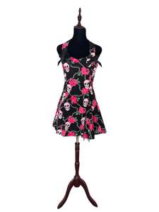 Preloved: H&R SKULL & PINK ROSE DRESS | 10
