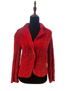 CELESTE RED VELVET CARDY | M