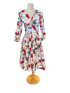 Sz 12: LONG SLEEVE FLORAL DRESS | 12