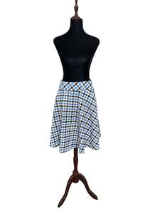 Sz 10: REVIEW BLUE CHECK SKIRT | 10