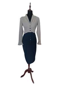BETTIE PAGE NAVY DRESS | S