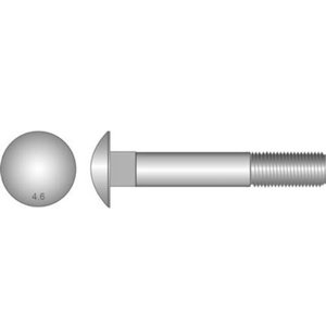 M10 x 40mm Coach Bolt & Nut CL 4.6 HD Galv