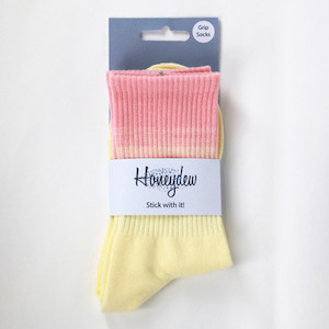 Stick With It - Grip Socks Crew - Pink Lemonade