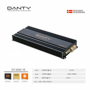 Car Audio: DANTY MONO D Class  2000W RMS  1 Channel    Amplifier   DT-2000.1