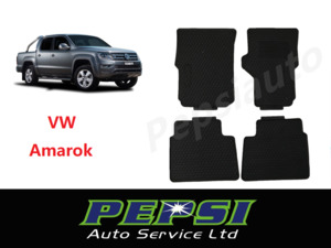 Floor Mat: All Weather Rubber Latex Floor Mat Mats for VW AMAROK