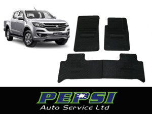 Floor Mat: All Weather Rubber Floor Mat Mats FOR Holden Colorado Dual Cab RG 11/2013-7/2016
