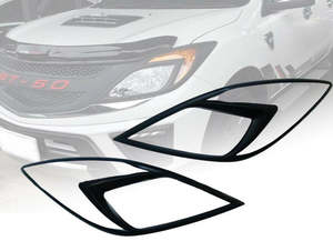 Set of Head Light Cover Trim Matt Black for MAZDA BT-50 2012+