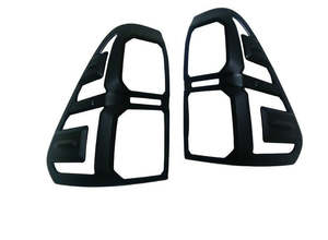 Light Cover: TAIL LIGHT COVER  (MATTE BLACK) ( Pair）FOR TOYOTA HILUX 2015+