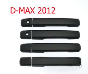 Light Cover Isuzu: 4 DOOR MATT MATTE BLACK HANDLE COVER NEW ISUZU for DMAX D-MAX  2012 - 2015