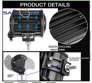 Roll Bar: 2 x spot leds - 18 led 4 inch 12v / 24v  45w Each Spot Lights LED Spot Lights