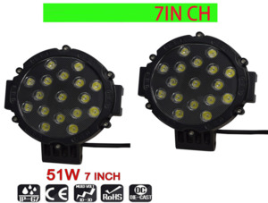2 x spot leds - 4X4  7 inch 12v / 24v  51w Each Spot Lights LED Spot Lights