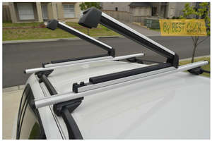 Roof Rack: SKI / SNOW BOARD / ROD LOCKED BLACK CARRIER HOLDER  X 2