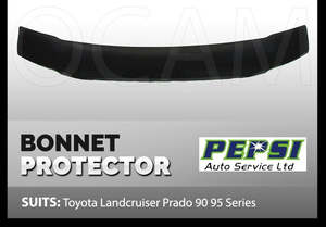 Bonnet Guard Toyota: Bonnet Protector for Toyota Land cruiser prado 90 Series Tinted Guard