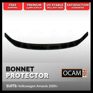 Bonnet Guard Volkswagen: Bonnet Protector BUG GUARD WIND DEFLECTOR (Smoked) FOR Volkswagen Amarok 2009 +
