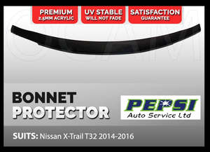 Bonnet Protector BUG GUARD WIND DEFLECTOR (Smoked) FOR Nissan X-TRAIL 2014 +