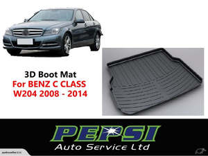 3D Boot Liner / Cargo Mat / Trunk liner Tray for BENZ C CLASS W204 2008 - 2014