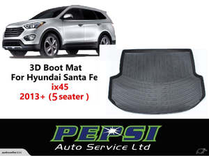 3D Boot Liner / Cargo Mat / Trunk liner Tray for Hyundai Santa Fe 5 seater 2013+