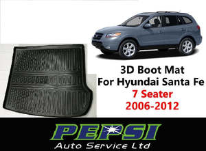 3D Boot Liner / Cargo Mat / Trunk liner Tray -- Hyundai Santa Fe 7 seater  06-12