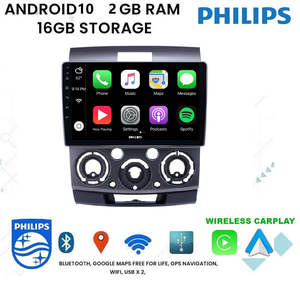 PHILIPS Wireless Carplay / Android Auto - Ford Ranger BT-50 06-10 GPS NAV Stereo