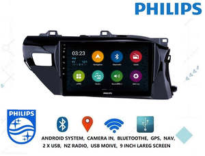 Philips - Suit for Toyota HILUX 2015+ OEM 10" GPS NAV ANDROID BLUETOOTH STEREO Camera in