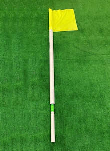 All Other Football: Stadium Corner Flag - White with Yellow Flag, sleeved base