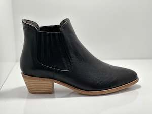 Ankle Boot: Boston Leather Slip on Boot Natural Heel Isabella