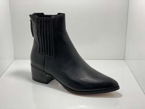Mollin: Deka Leather with Back Zip Ankle Boot by Mollini