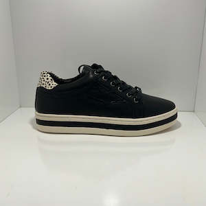Sneaker: Plumber Leather Black/Mini Cheetah Sneaker A & E