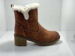 Ankle Boots: Elin Fur Lined Cleated Sole Boot