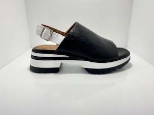 A E: Lolly Platform Back Strap Leather A & E